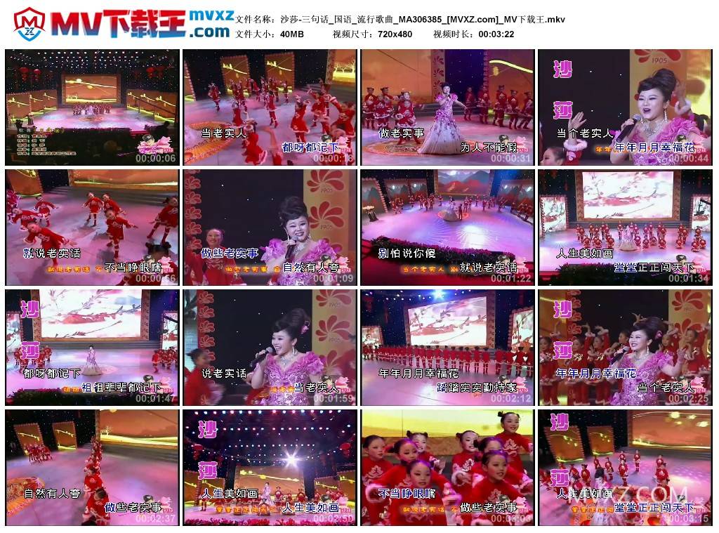 沙莎-三句话_国语_流行歌曲_MA306385